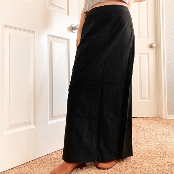 Vintage Old Navy Black Maxi Business Skirt - Picture 1 of 4